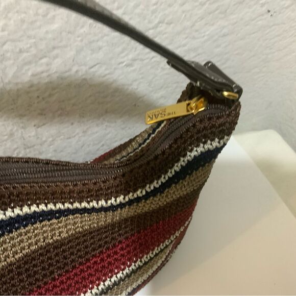 THE SAK Multi-Color Stripe Crochet Short Shoulder Handbag NWOT - Picture 4 of 11